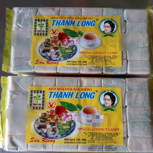 1 hộp kẹo sữa dừa thanh long siêu ngon