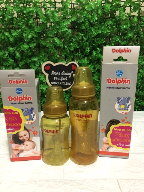 Bình Sữa Nano Silver Dolphin 160Ml/260Ml