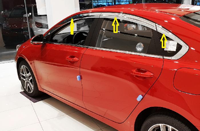 Vè mưa Cerato 2020, 2021 mạ crom nhập khẩu Hàn Quốc