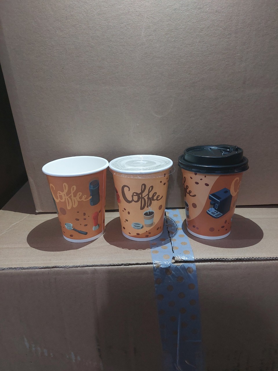 Ly giấy 9oz - 270ml mẫu Brown Coffee, Set 100-300 cái