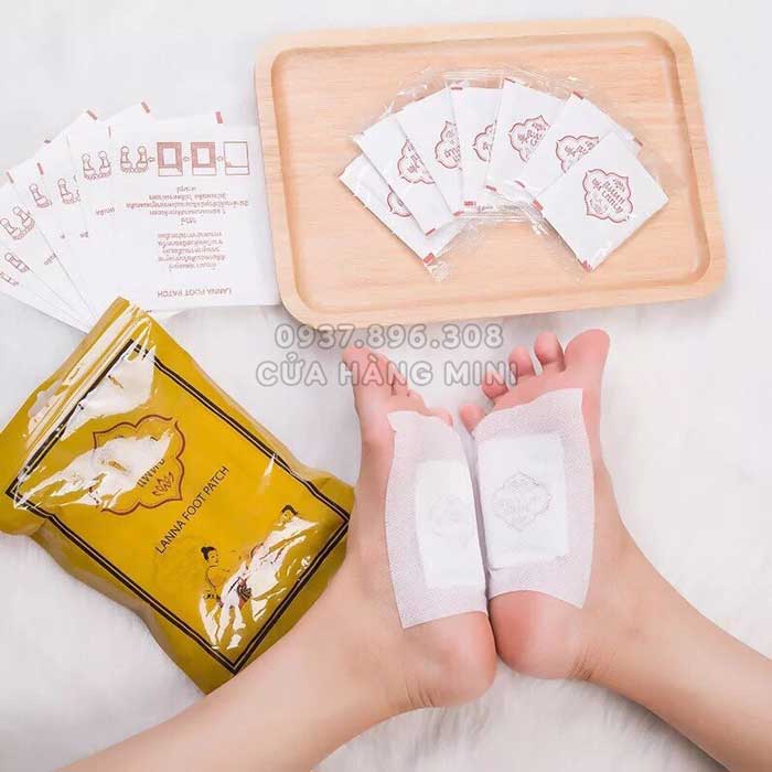【FREESHIP】 Combo 10 Miếng Dán Thải Độc Chân Thái Lan Lanna Foot Patch