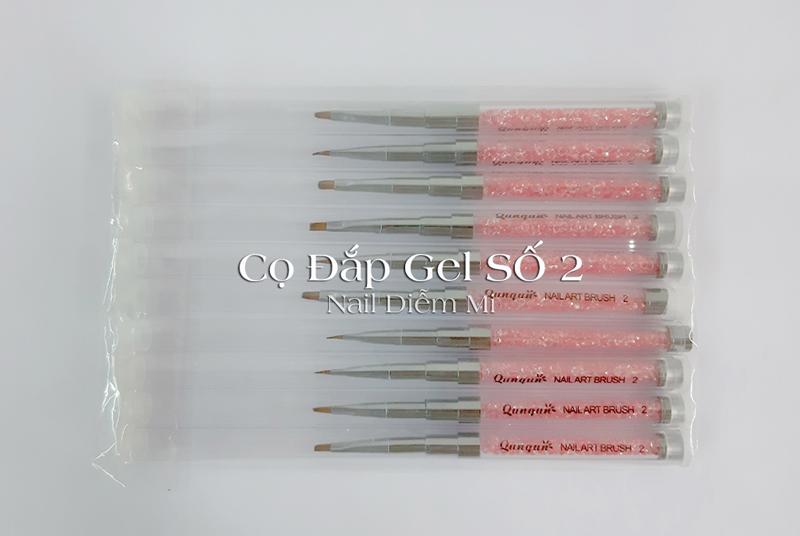 [HCM]Cọ đắp gel cán đá hồng số 2