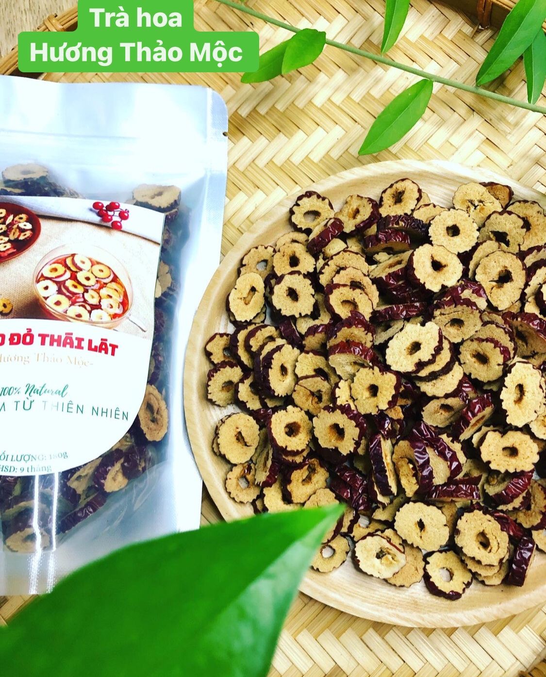 Táo Đỏ Thái Lát (Nấu Chè Dưỡng Nhan, Uống Trà Thảo Mộc) - Hương Thảo Mộc