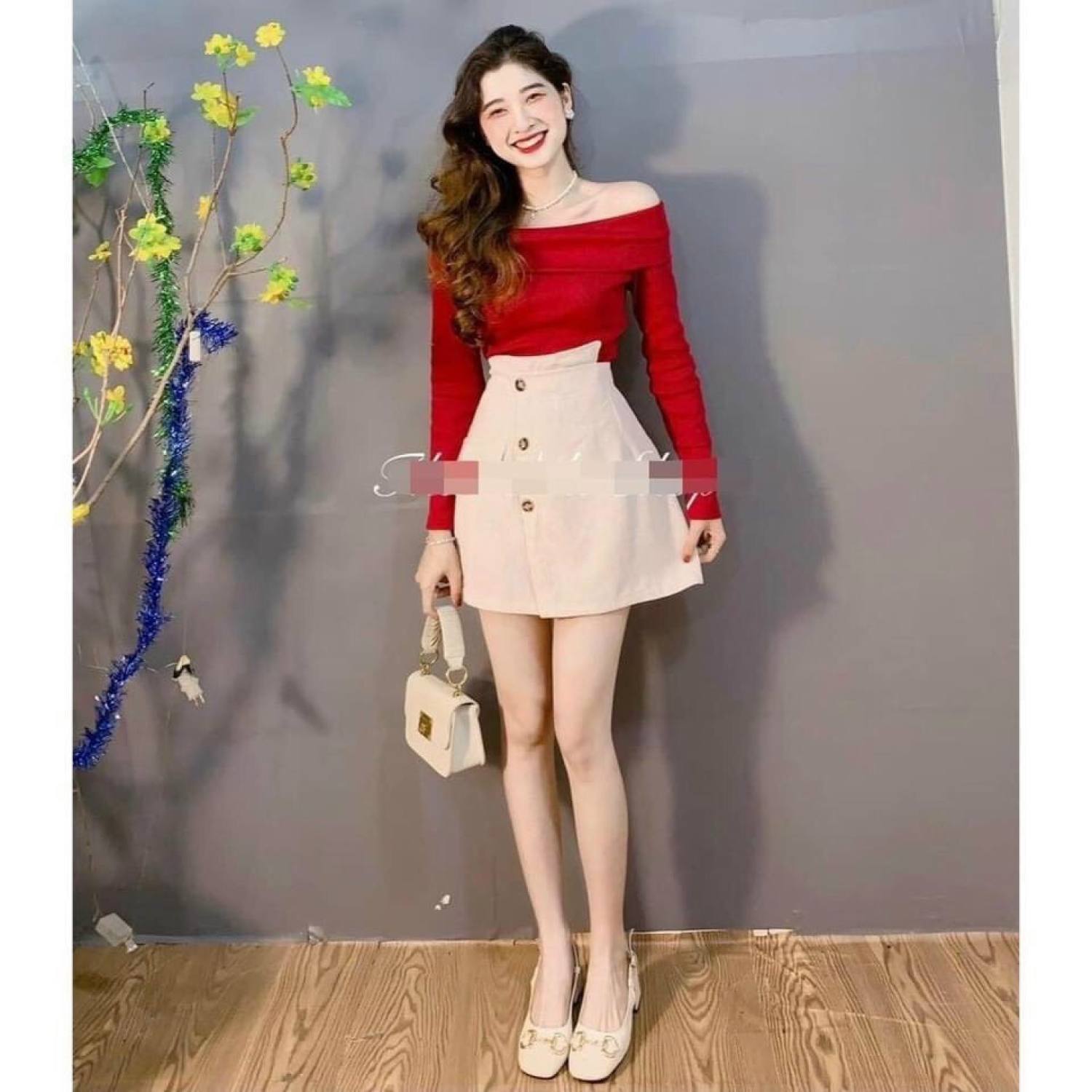 Mua Chân váy nữ Hàn Quốc chân váy hai lớp dễ thương màu trắng siêu xinh   Tiki