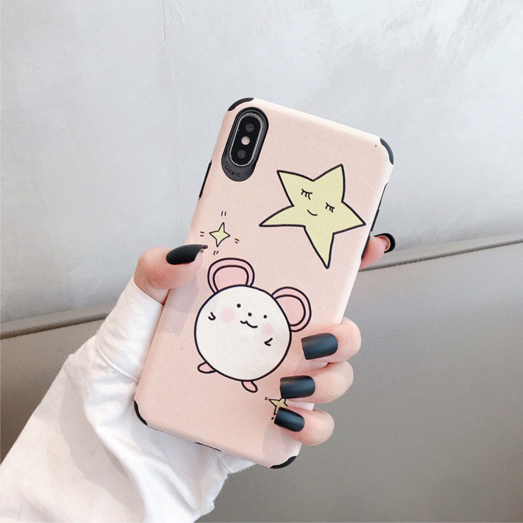Ốp Lưng Da IMD Pig Cartoon