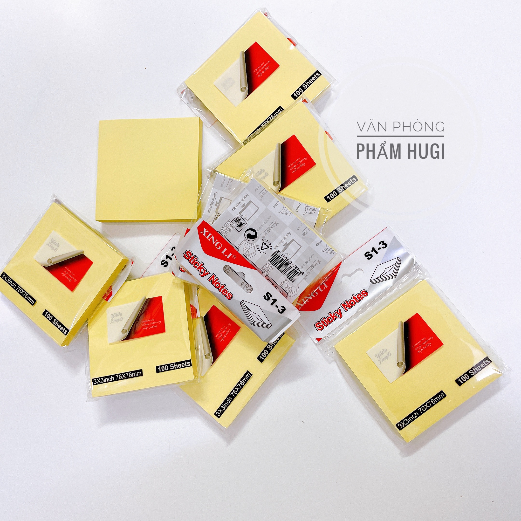 Square gold sticky notes (76x76mm) approximately 100 sheets