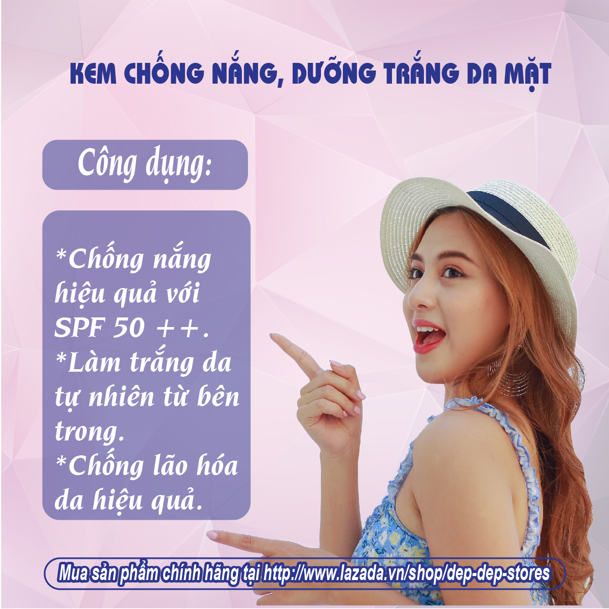 Kem Chống Nắng Da Mặt SPF 50+/PA+++ Luxury CyDo 16Gram