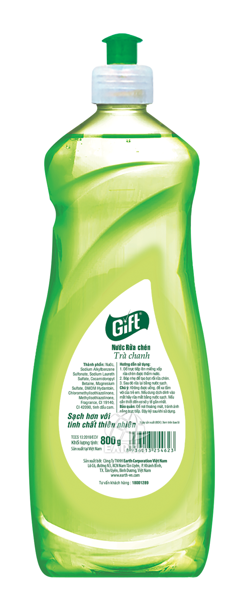Nước rửa chén Gift (Chanh/ Trà Chanh) 800g  - 1 chai