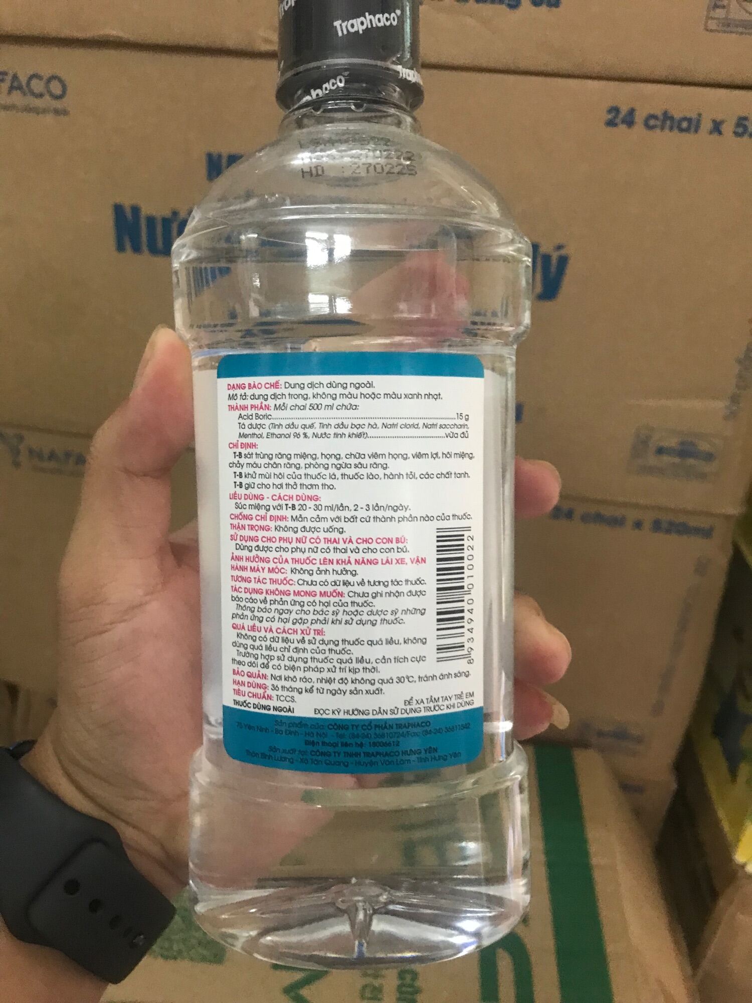 Nước xúc miệng TB CHAI LỚN 500ml