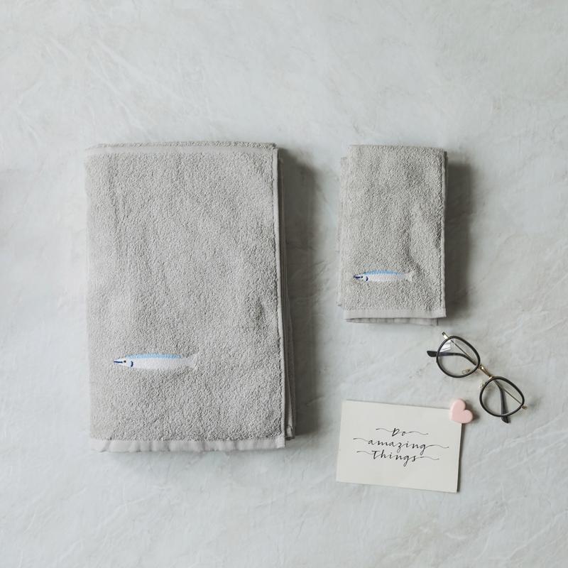 Ánh Sáng M Đồ Dùng Gia Đình Tiếng Nhật Nghề Thêu Mèo 100% Cotton Khăn Mặt Mềm Mại Hút Nước Khăn Mặt Tắm Khăn Tắm Đồ Gia Dụng Khăn Lau Mặt