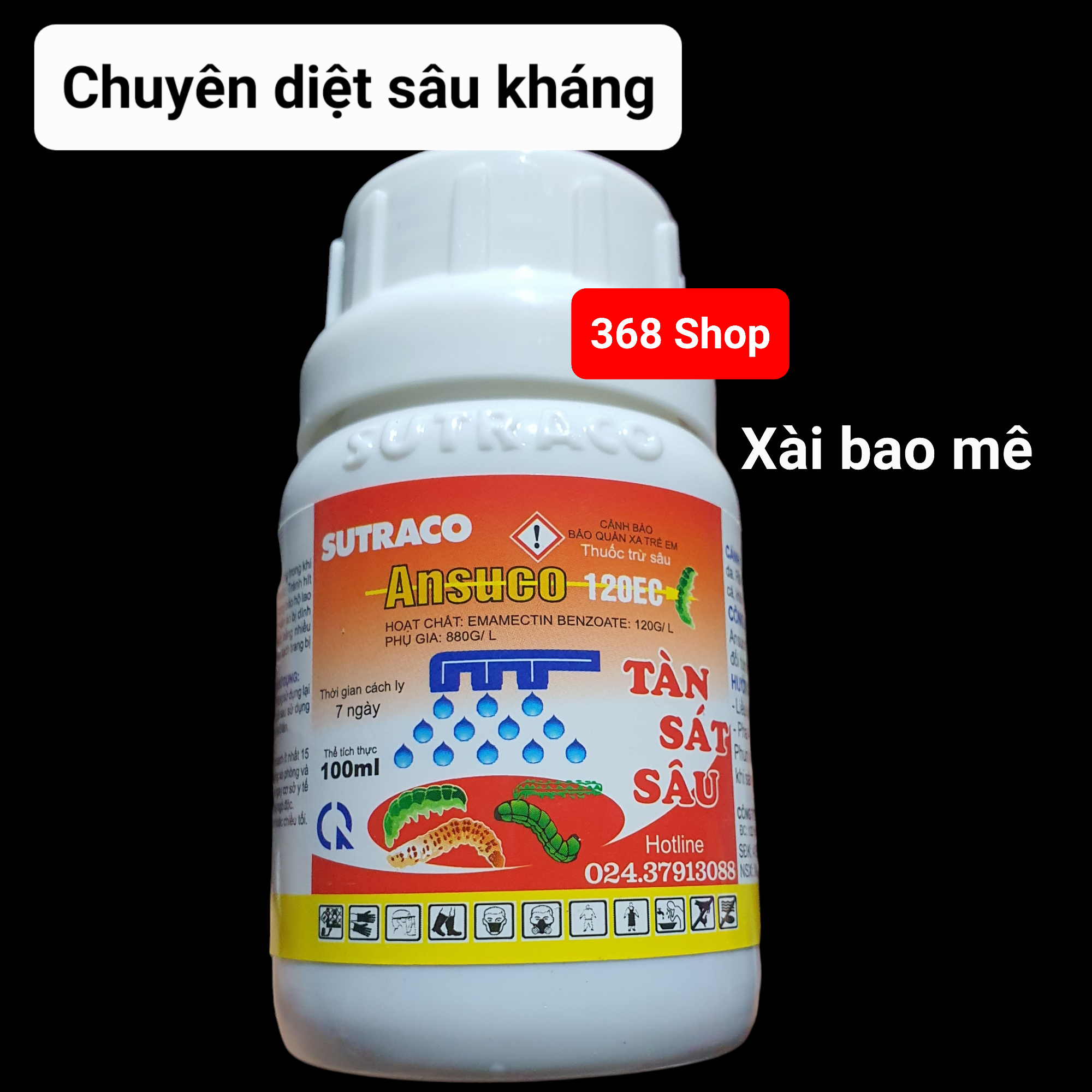 (Combo 10 chai) Chuyên gia sâu kháng 💎 Tàn Sát Sâu E12 (Chai 100ml) Thuốc trừ sâu Sutraco ANSUCO 120SC💖