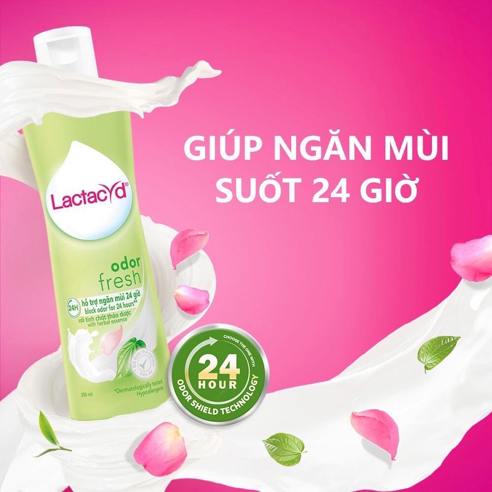Dung Dịch Vệ Sinh Phụ Nữ LACTACYD Odor Fresh / Pro Sensitive / Soft & Silk Ngăn Mùi 24 Giờ