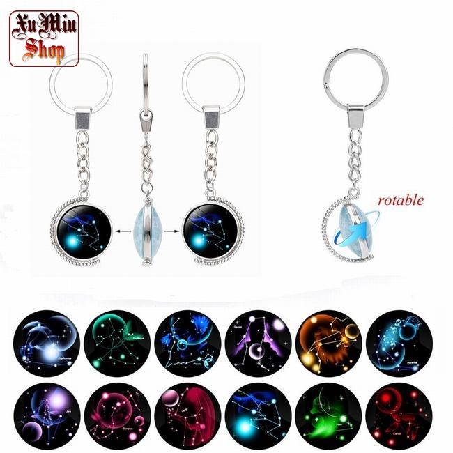 Móc khóa 2 mặt cung hoàng đạo XM05 - Thiên Bình