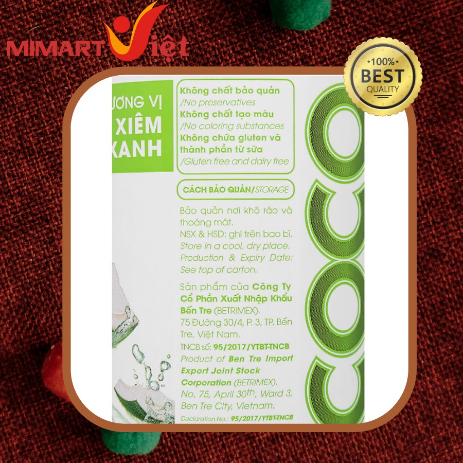 Nước Dừa Cocoxim Xanh Hộp 1L