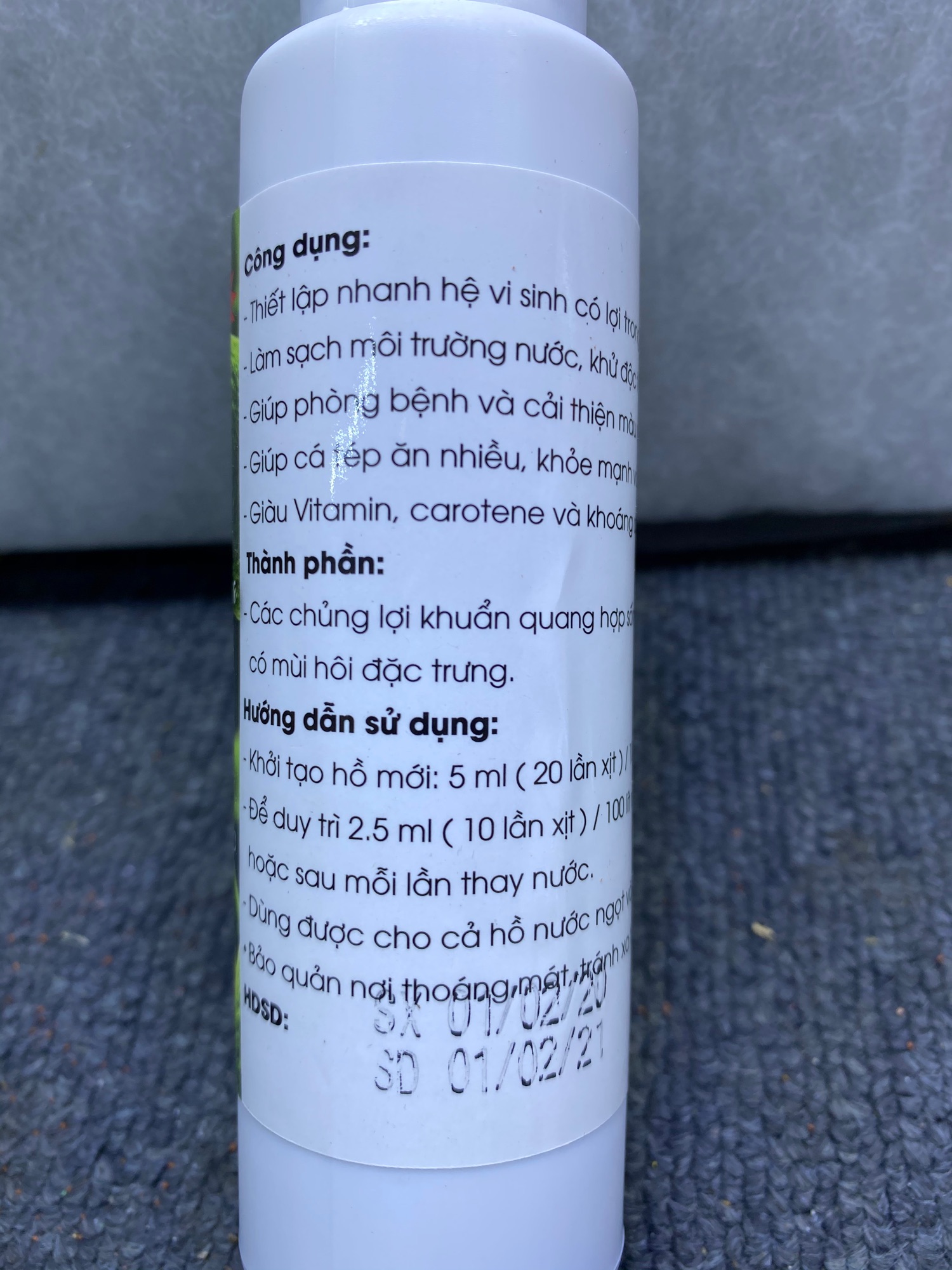 Men vi sinh PSB xanh -100ml | loại 100ml dành cho cá cảnh
