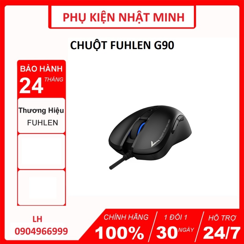 [HÀNG CHÍNH HÃNG] Chuột gaming Fuhlen G90 hàng Ninza - Chuột chơi game giá rẻ Fuhlen G90 nút bấm bất tử led RGB Hàng chính hãng bảo hành 24 tháng