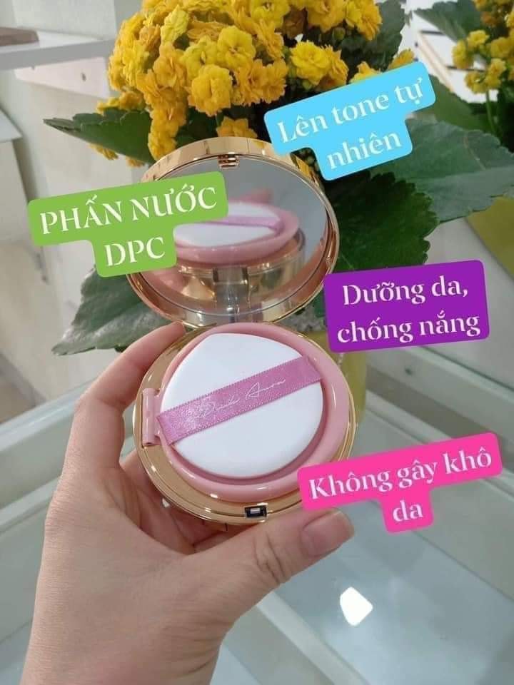CUSHION DPC PINK_AURA  LIMITED VỎ DA (+1 lõi phụ)