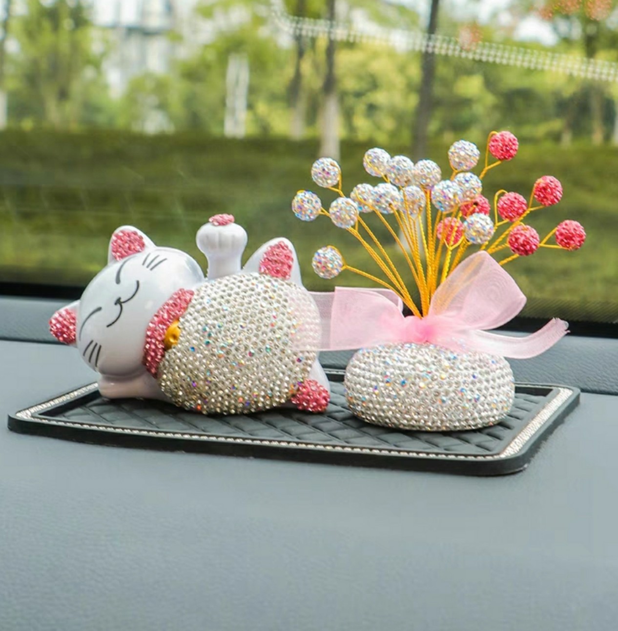 DECOR Mèo Thần Tài ĐẶT TAPLO ô tô
