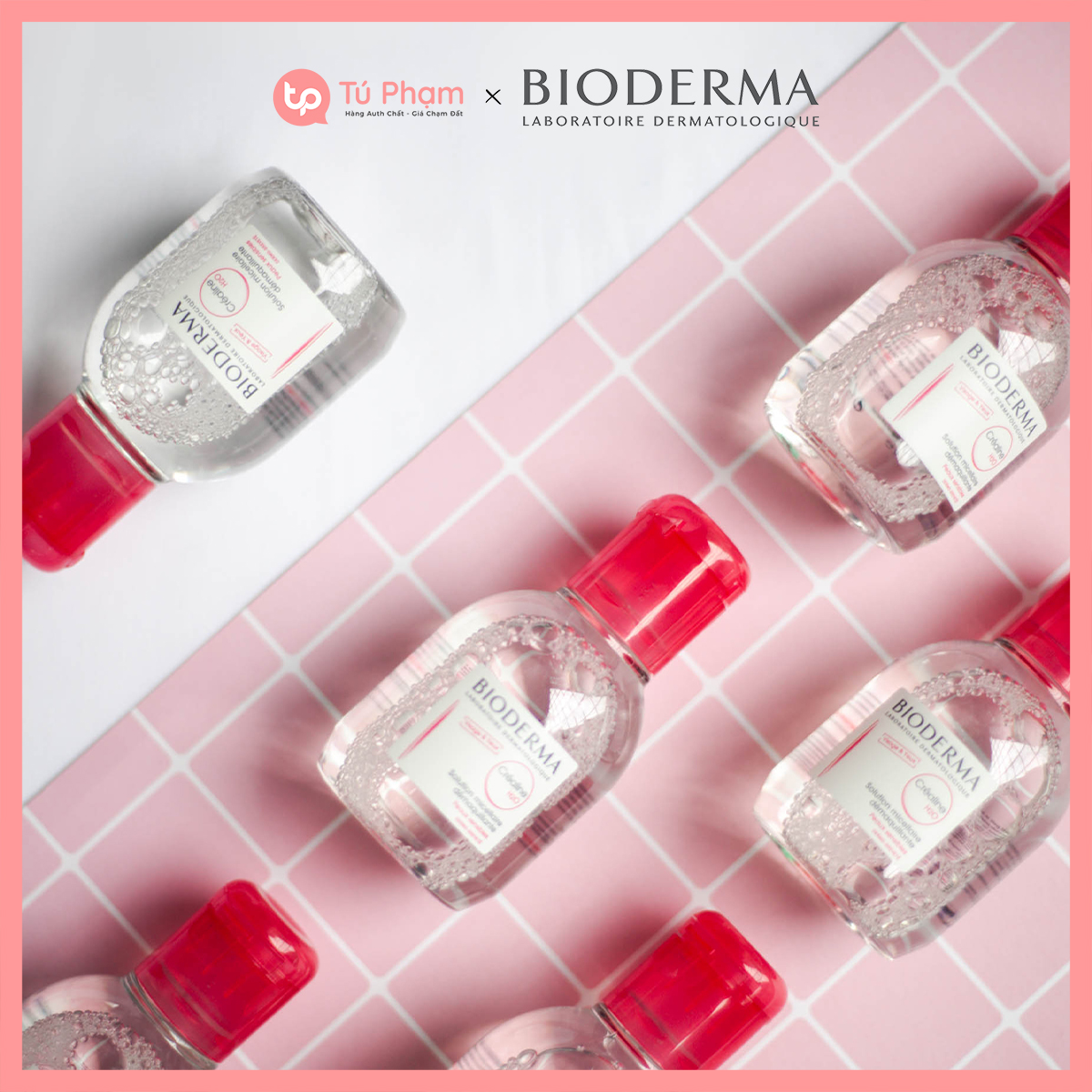 Nước Tẩy Trang Bioderma Crealine H2O Solution Micellaire Hồng
