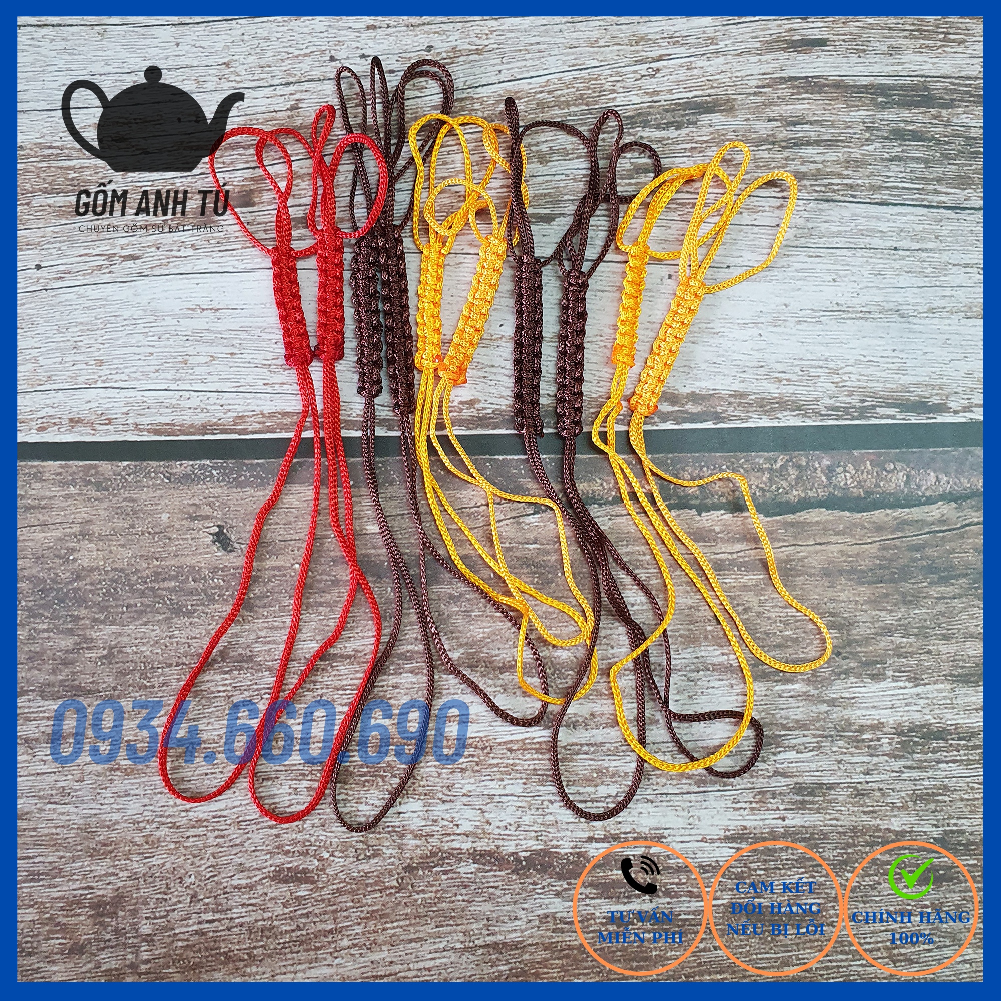 Dây buộc nắp bộ ấm chén ấm trà đẹp