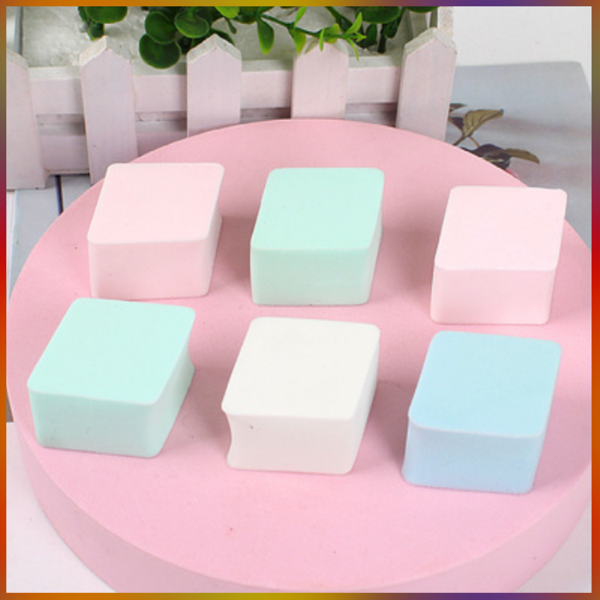 Mút Tán Phấn Gói 6 Miếng Dùng Trang Điểm, Tán Phấn, Make up