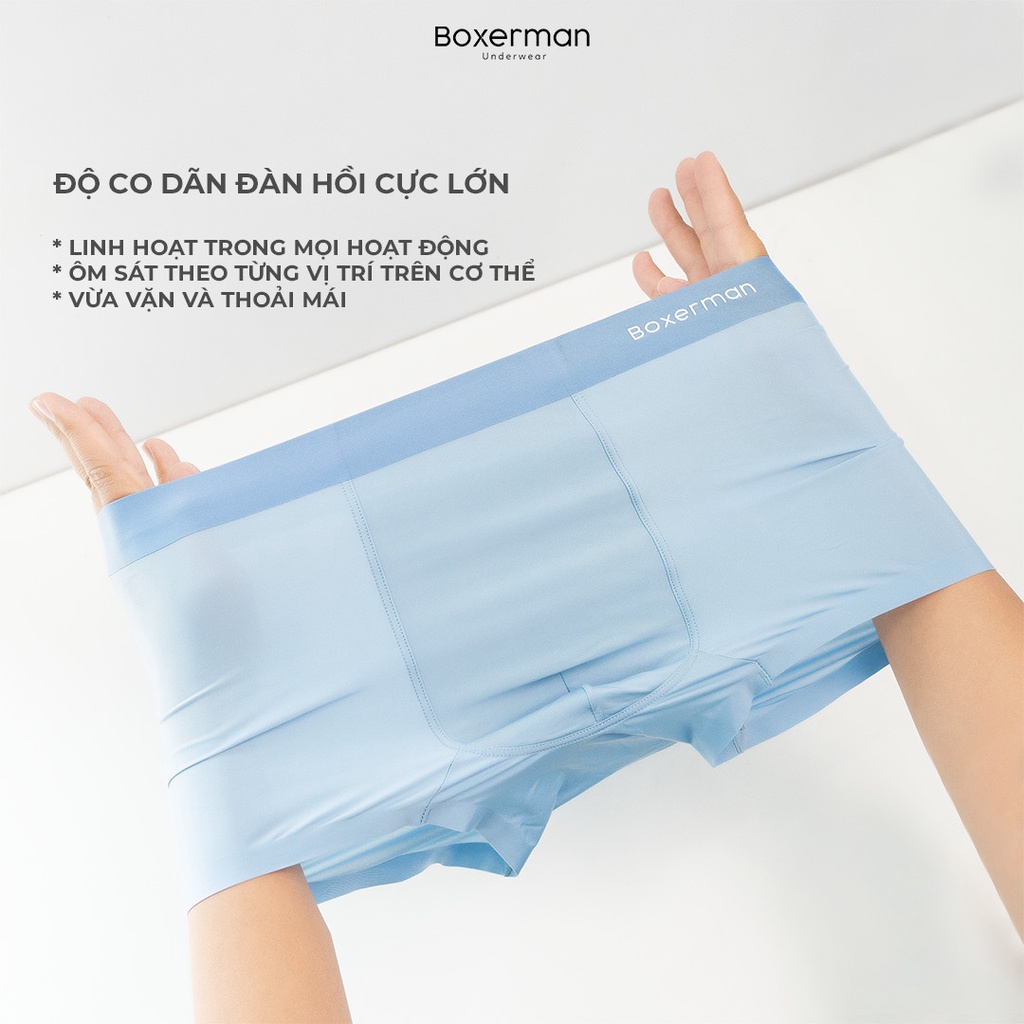 Quần sịp nam boxer combo 3 quần PRO FIT trunk polyester cao cấp BOXERMAN
