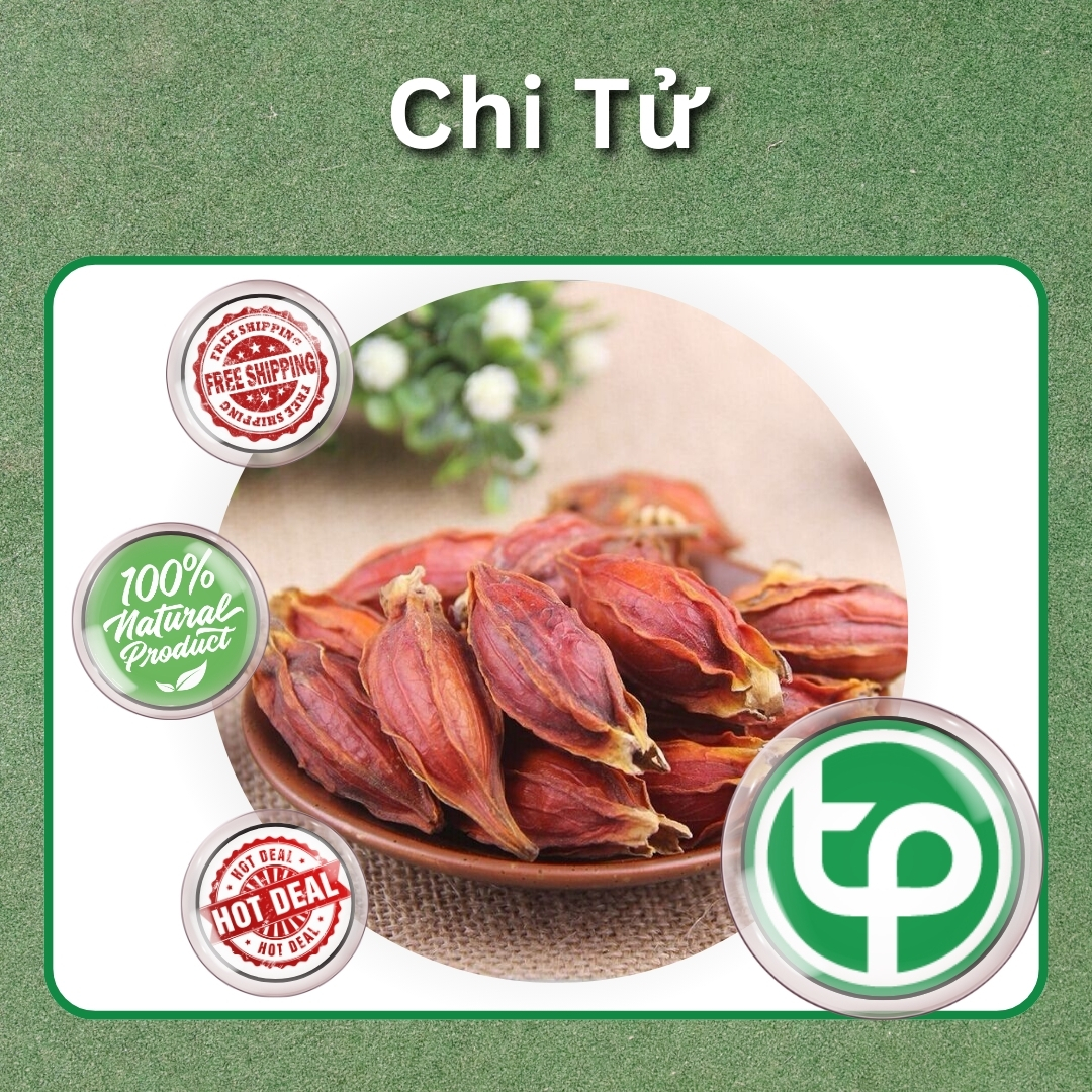 Quả dành dành khô 500g - Thảo Dược Tấn Phát - Hỗ trợ tạo màu cho các món ăn thêm phần thơm ngon và bổ dưỡng