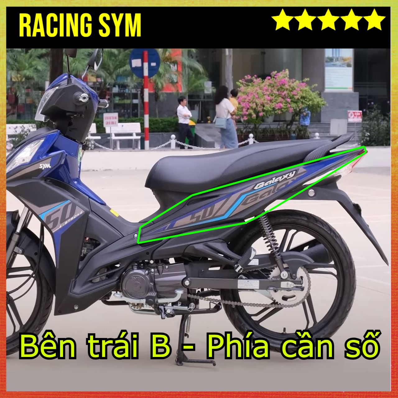 Ốp sườn xe Galaxy 50cc Chính Hãng SYM