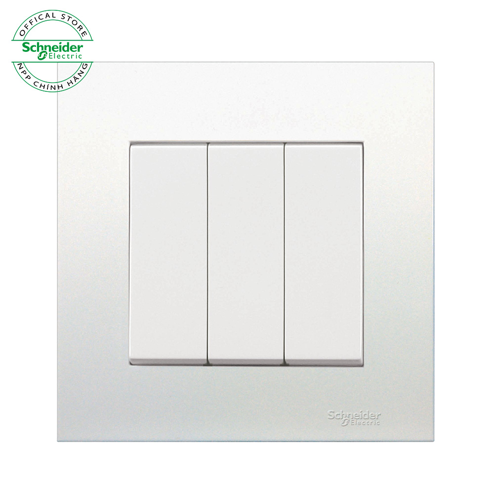 Bộ công tắc ba 2 chiều 16A Màu Trắng hoặc màu Xám bạc, dòng Vivace - Schneider Electric - KB33_WE_G19; KB33_AS_G19