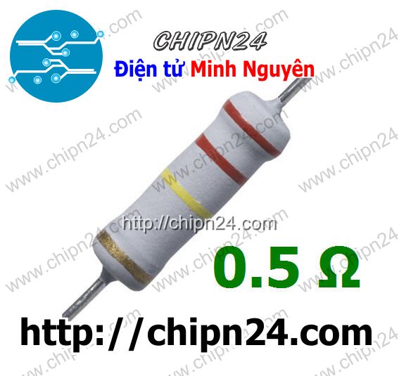 [5 con] (F157) Điện Trở 0.5R 2W