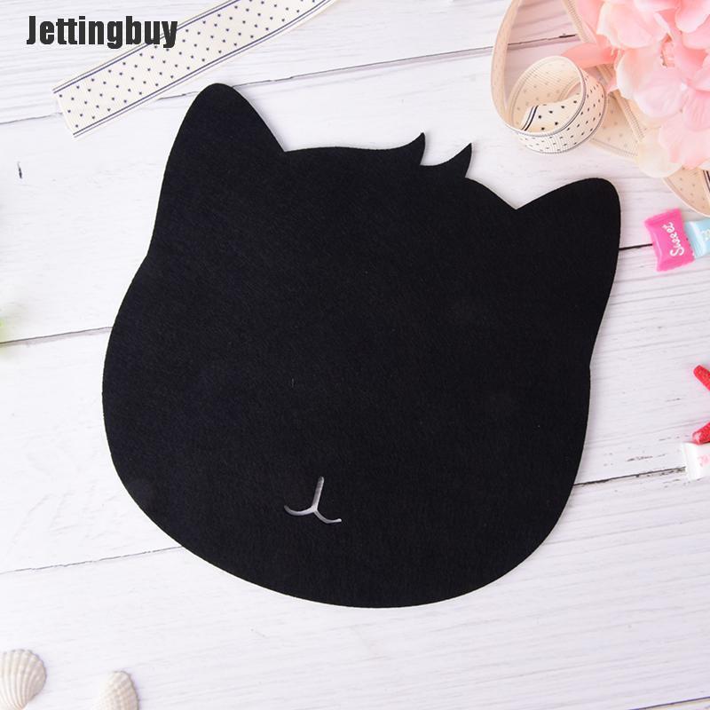 Jettingbuy Cat Shape Dust-Proof Mouse Pad Mat Felts Mousepad For Computer Laptop Pc Pink