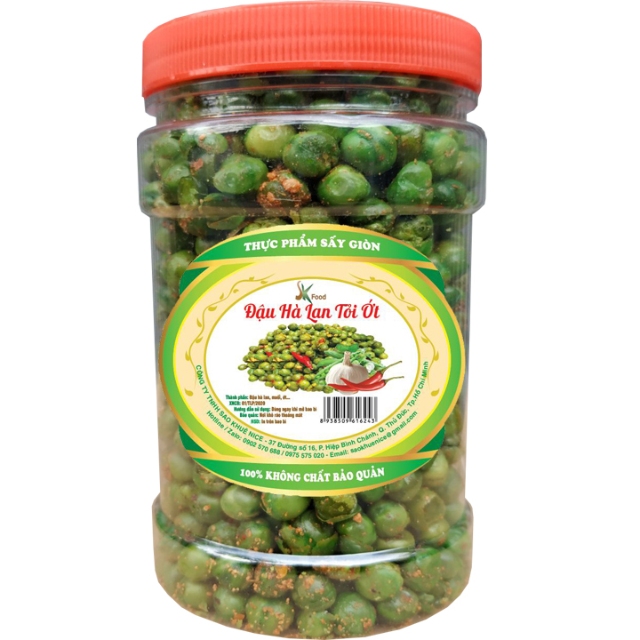 Đậu Hà Lan sấy giòn tỏi ớt thơm ngon 200G HIỆU SK FOOD