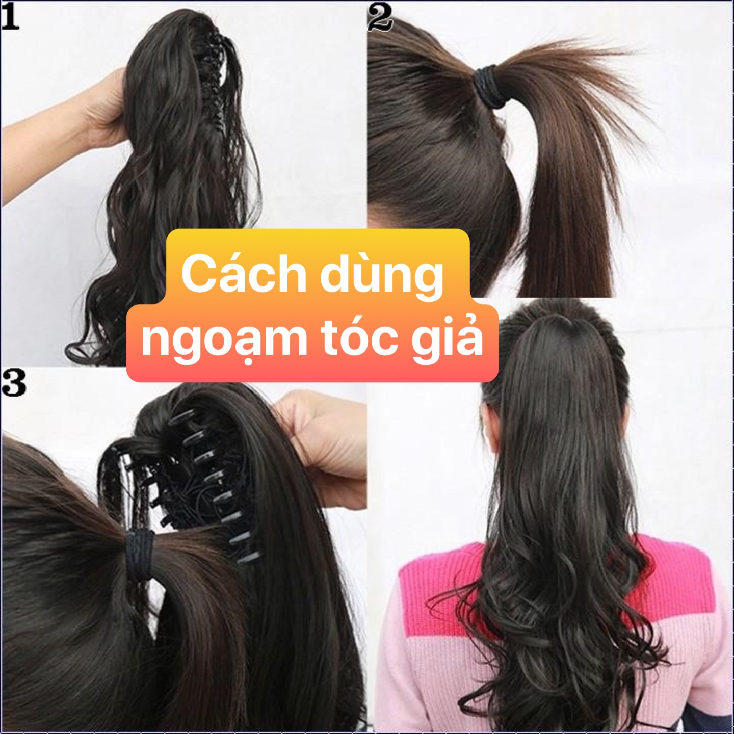 [HCM]NGOẠM TÓC GIẢ DẠNG KẸP GẮP XOĂN