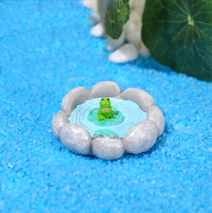 Trang trí tiểu cảnh, terrarium mô hình hồ hoa sen decor sân vườn