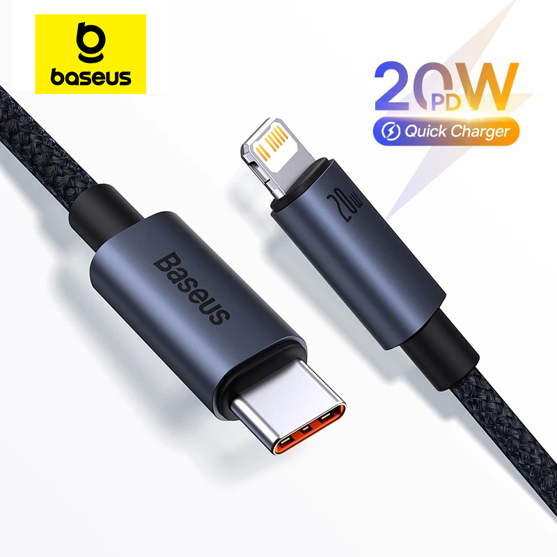 [TYPE C => IPHONE] - Dây Cáp Sạc Nhanh Baseus PD 20W Dành Cho iPhone 13 12 11 Pro Max (chiều dài dây 1M)