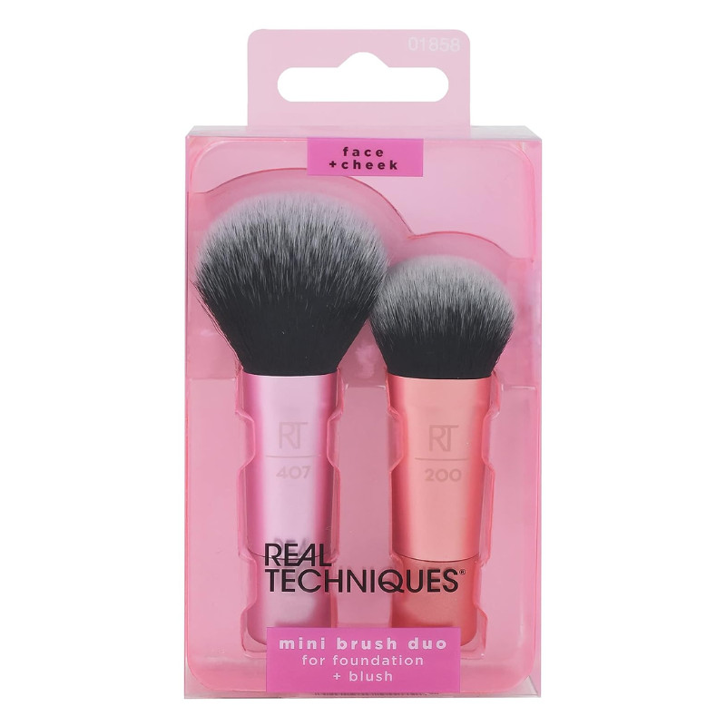 Bộ Cọ 2 Cây RT REAL TECHNIQUES Mini Expert Face Multitask Foundation Blush Cheek