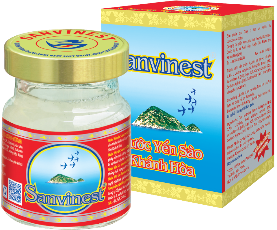 COMBO 10 Hũ nước Yến Sào Khánh Hòa  ( Không Đường ) 70ml mẫu mới 21% yến