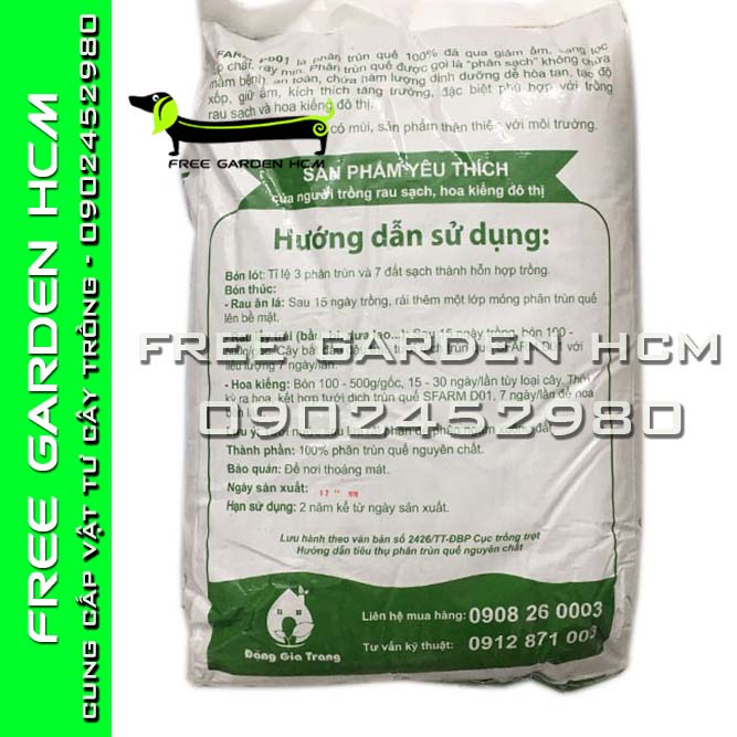 BAO 40kg PHÂN TRÙN QUẾ SFARM