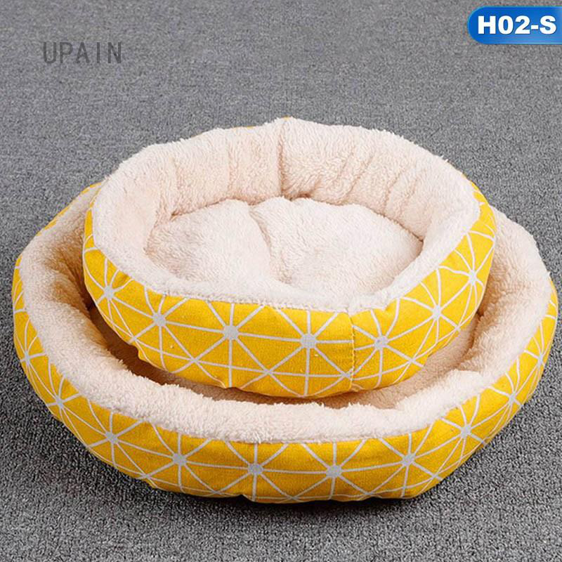 1 Cái Mùa Thu Và Mùa Đông Da Cừu Hình Học Pet Round Cat Litter Kennel