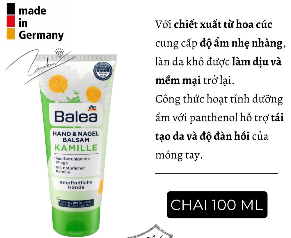 Kem dưỡng da tay balea 100ml - hương cúc