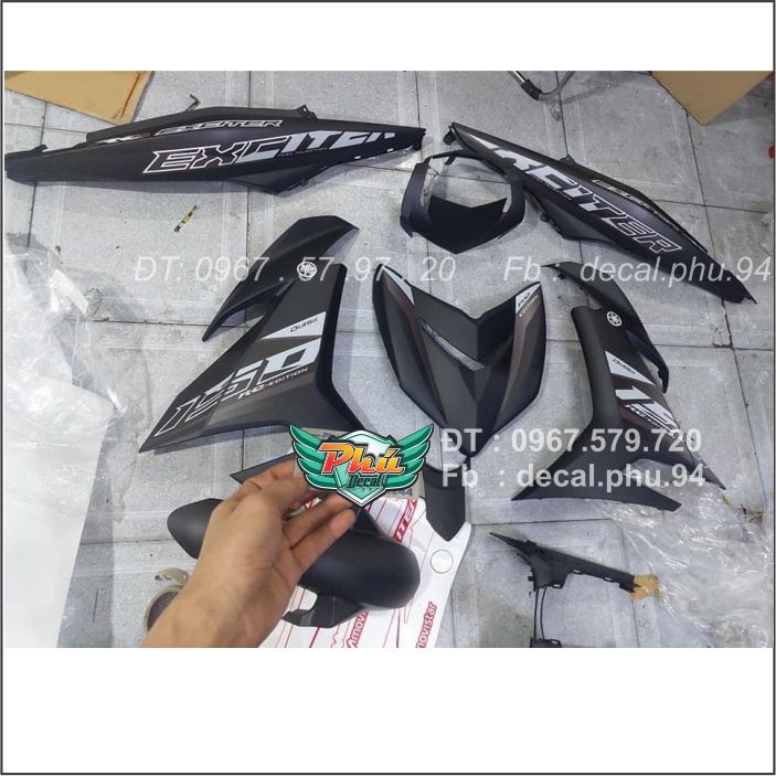 Tem rời Exciter 150 Đen Nhám Bản Mới (X)|Mẫu mã đa dạng|Chi tiết sắc nét|Nhận làm Tem rời theo Yêu Cầu