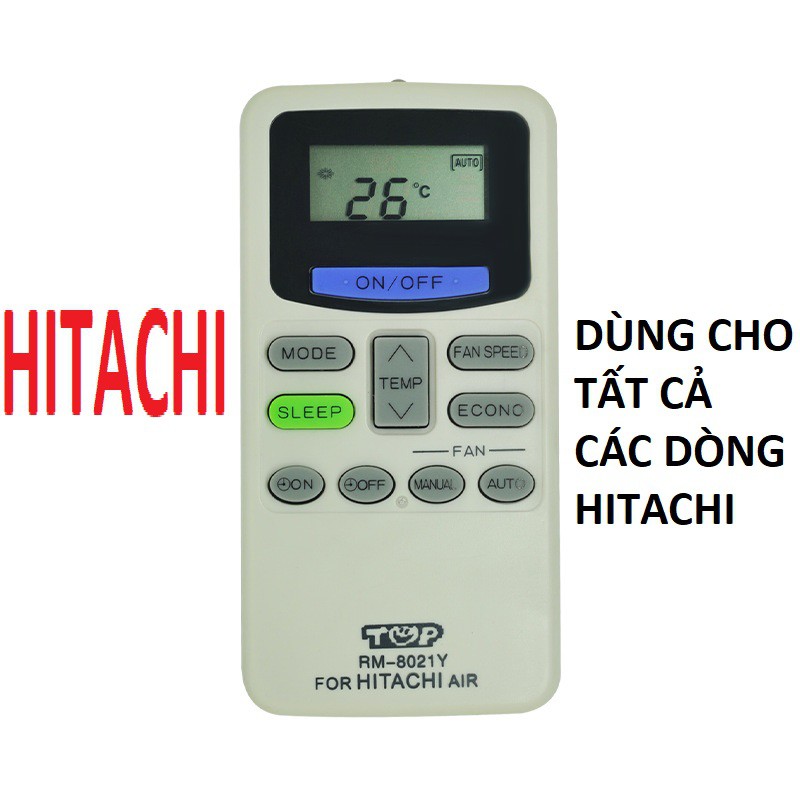 Remote điều khiển máy lạnh, máy điều hòa hitachi đa năng rm-8021y