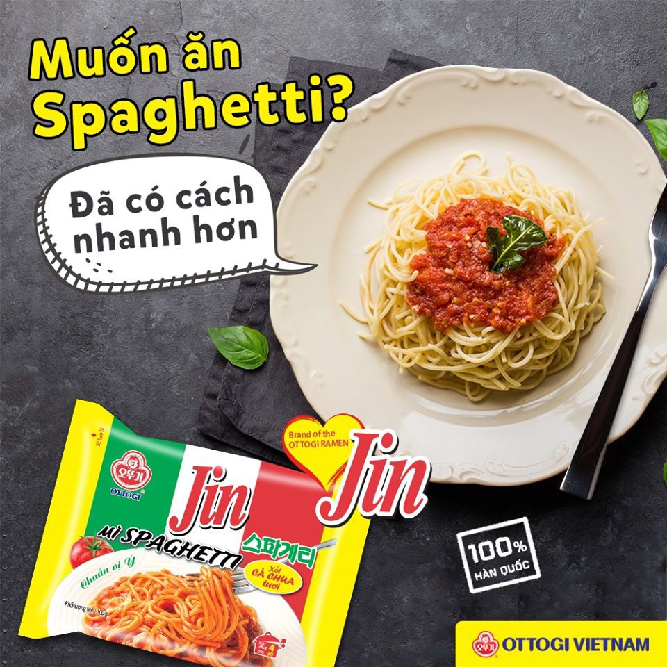 1 Thùng 20 gói - Mì spaghetti OTTOGI 100g