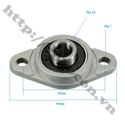 Gối đỡ vòng bi dạng trục ngang fl000 10mm