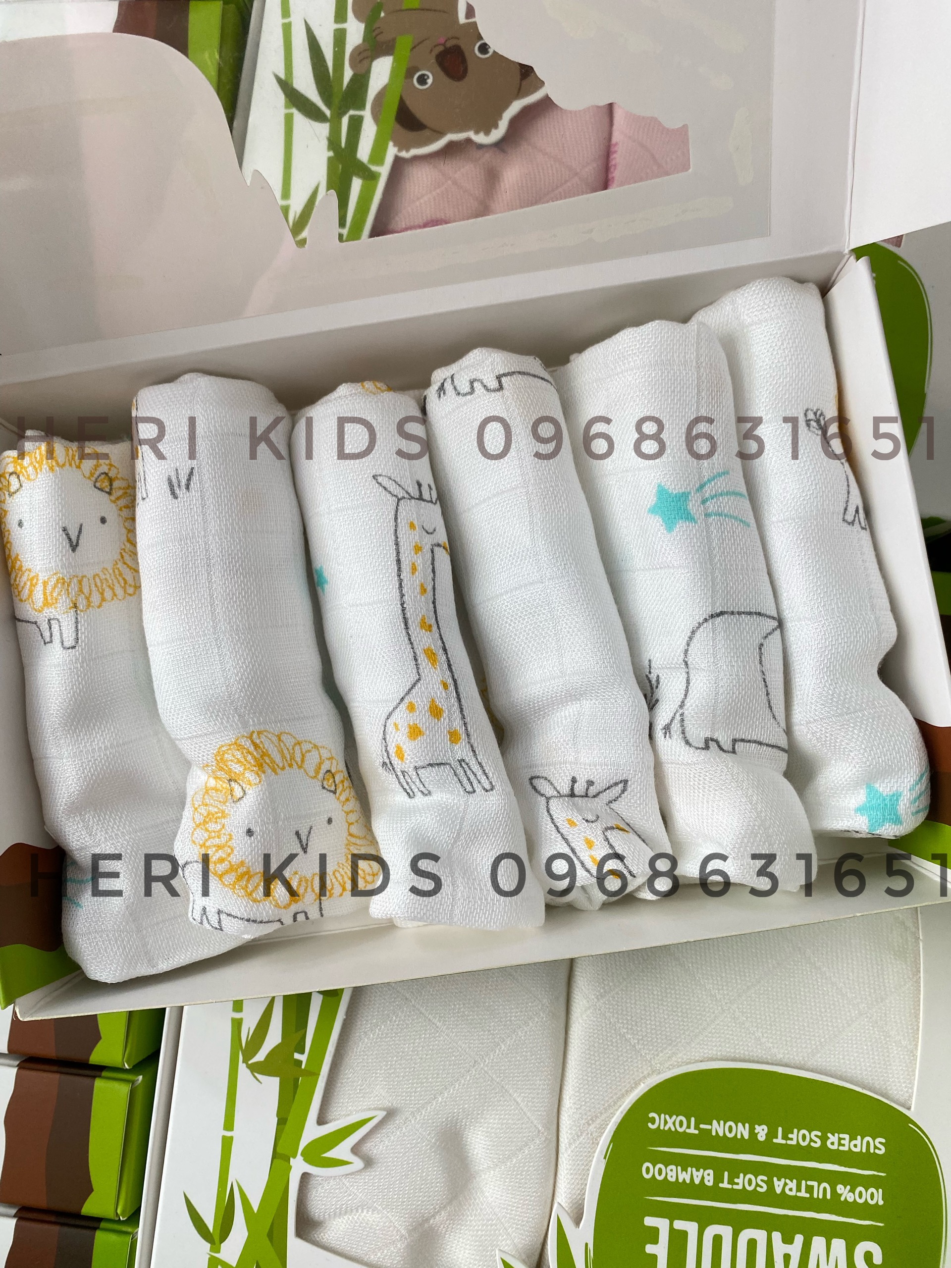 KHĂN SỮA MIPBI 3 LỚP 100% SỢI TRE SIÊU MỀM
