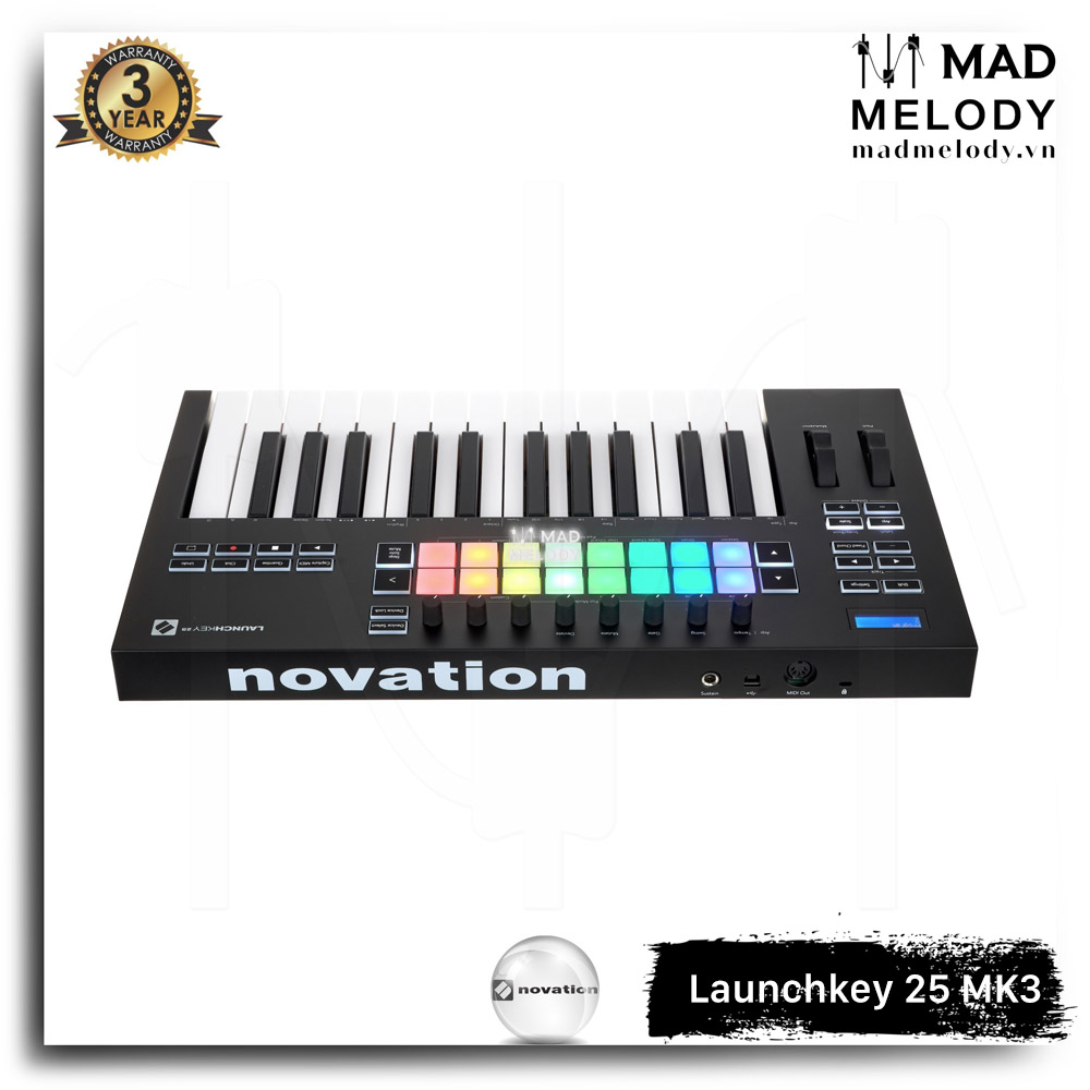 Novation Launchkey 25 MK3 USB MIDI Controller [đàn soạn nhạc 25 phím Launchkey thế hệ 3 mới nhất NEW]