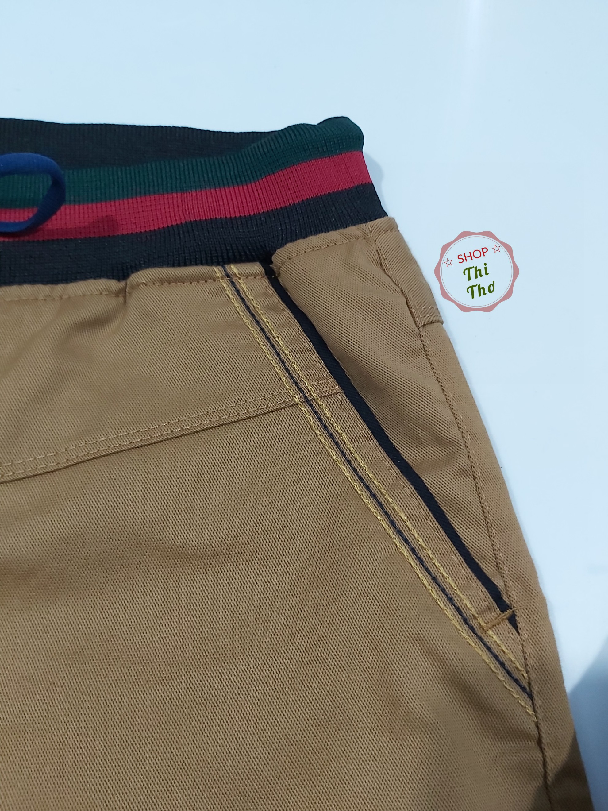 quần sọt kaki nam lưng thun vải co giãn