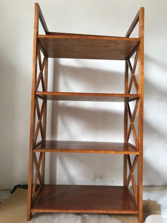 [HCM]Kệ sách 5 tầng 65cm chữ x (màu vàng cánh gián)