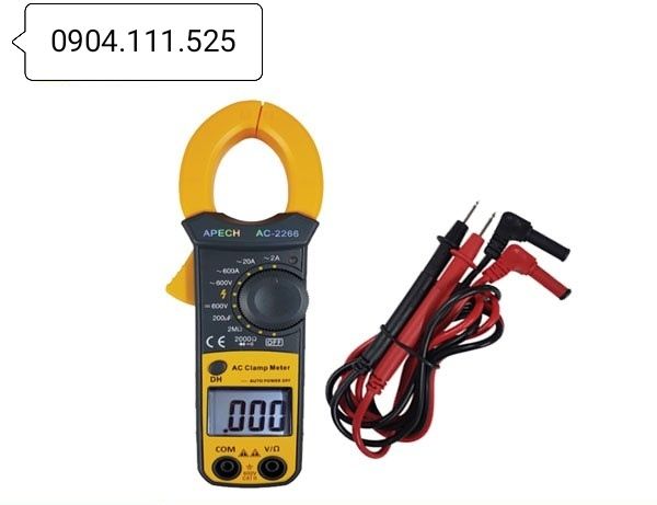 [HCM]Ampe kìm đo dòng AC APECH AC-2266 (600A)