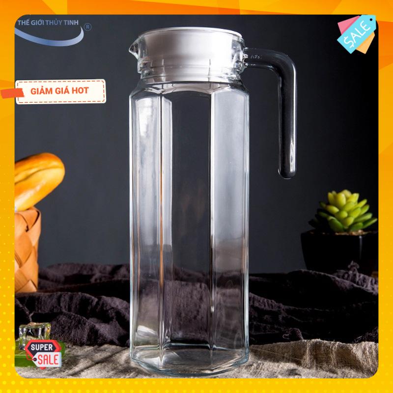 Bình Thủy Tinh Miệng Rót Bát Giác 1 Lít Deli